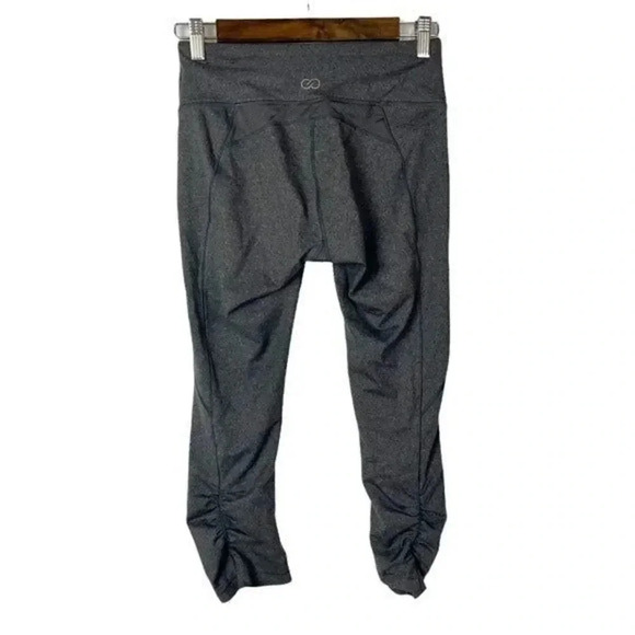 Calia Heather Gray Essential Low Rise Cinched Leg Athletic Capri Pants S - Picture 3 of 4